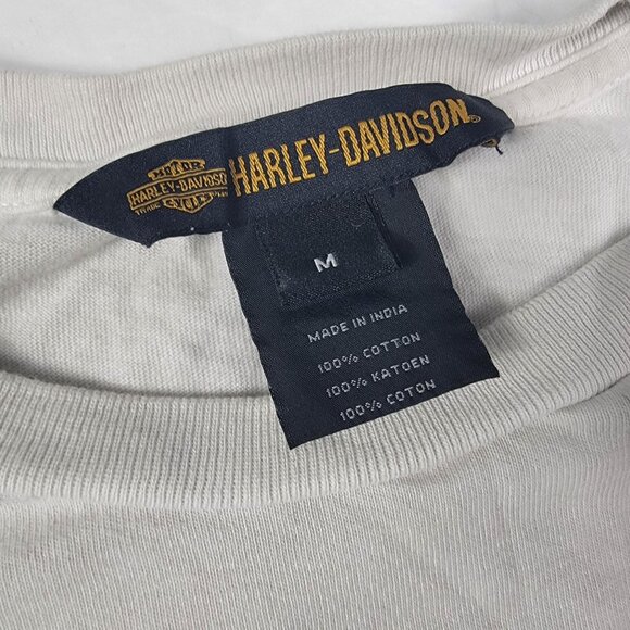 Harley Davidson Mens Medium White T Shirt Milwaukee Wisconsin Motorcycles Casual - Picture 3 of 8